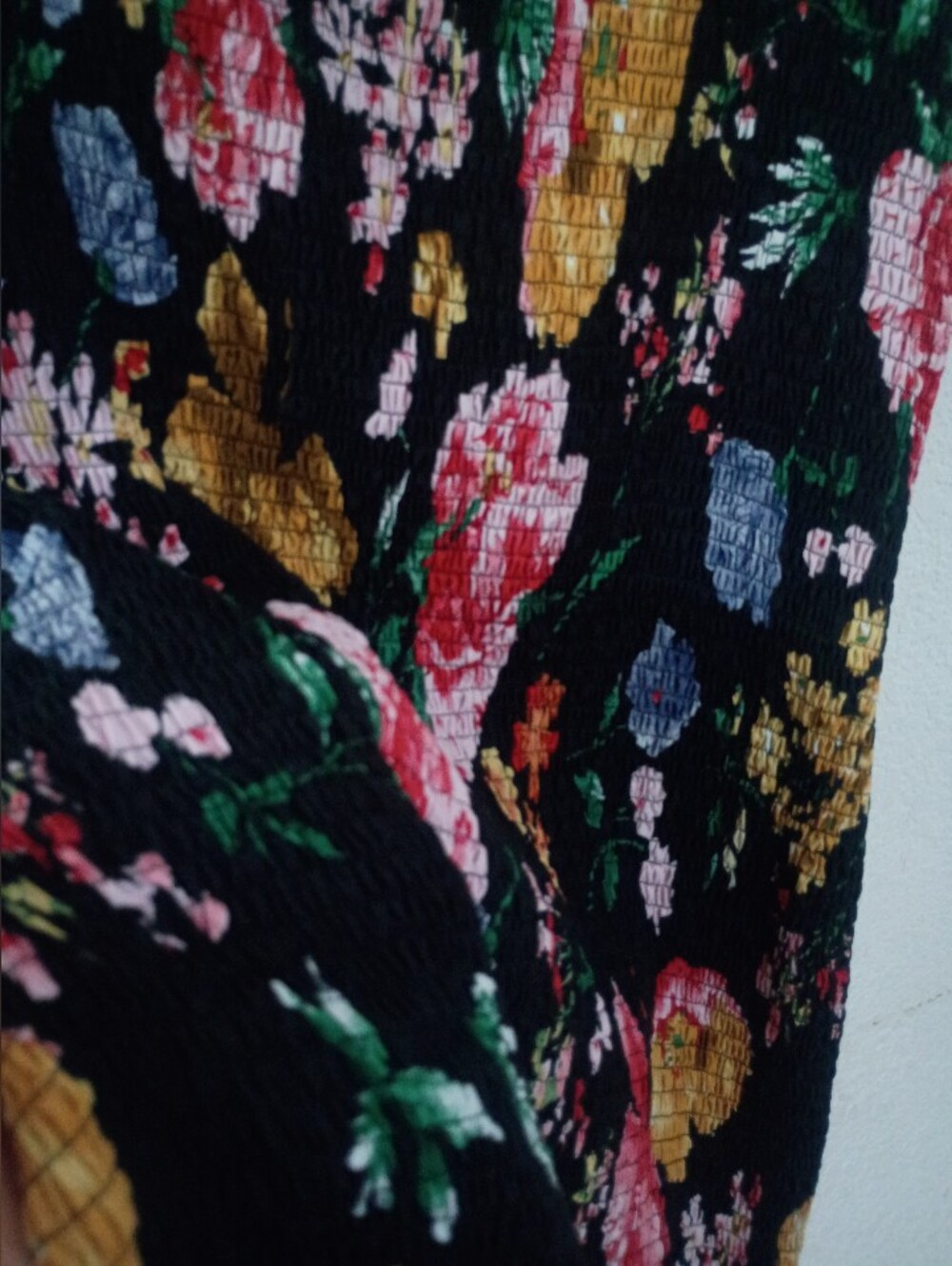 Floral Black Sundress with Ruffle Hem - Picture 6 of 8